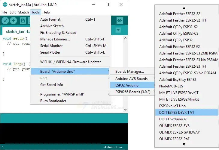 StepbyStep Tutorial Setting Up ESP32 Board in Arduino IDE